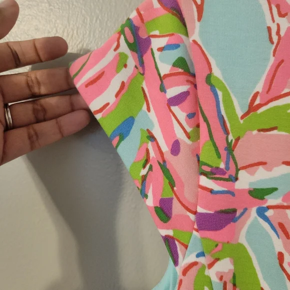 Lilly Pulitzer Briella Pastel Floral Mini Pleated Summer Dress. Size M - Picture 11 of 13